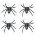 Hemoton 4 pcs Plastic Fake Spider Practical Jokes Props Realistic Rubber Spider for Prank Halloween Party