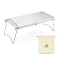 OWSOO Stainless Steel Outdoor Camping Table Lightweight Folding Table Picnic Table with Carrying Bag