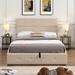 Full Size Upholstered Platform Bed with Underneath Storage