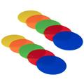 KTENME 10pcs 9 Inch Poly Spot Markers for Kids Non-Slip PVC Agility Markers Flat Field Cones Floor Dots Flat Cones Points for Soccer Basketball Training Markers Dance Practice Classroom Activities