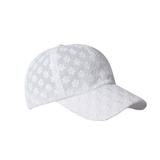 WITHMOONS Floral Mesh Baseball Cap Adjustable Golf Dad Hat Sport Trucker Hat YZM0186 (White)