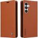 Case for Samsung Galaxy A54 5G PU Leather Wallet Case Cover Samsung Galaxy A54 5G Flip Folio Case with Card Holders Magnetic Phone Case Compatible with Samsung Galaxy A54 5G Yellow Brown