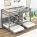 Twin XL Over Twin & Twin Bunk Bed with Ladder