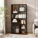 Multipurpose Bookshelf Storage Rack, Right/Left Side with Enclosed Storage Cabinet,for Living Room,Home Office,Kitchen