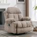 Swinging recliner massage heated sofa with USB and 2 cup holders