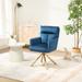 Polyester Accent Chair High Back Swivel Arm Chairs for Livingroom Modern Velvet Side Chairs Chaise Lounges with Metal Frame