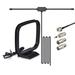 Eightwood Indoor FM Dipole AM Loop Antenna FM Radio Antenna FM Antenna for Home Stereo Receiver