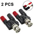 BNC Male Plug to Dual Banana Female Jack Socket Binding Post Coax Coaxial Splitter Connector BNC Banana Adapter Pack of 2