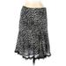 Nine & Co. by Nine West Casual Skirt: Black Leopard Print Bottoms - Women's Size 6 Petite