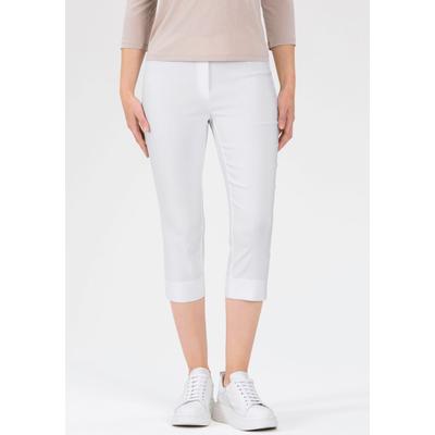 Caprihose STEHMANN "Ina", Damen, Gr. 40, N-Gr, weiß, Web, Obermaterial: 72% Viskose, 25% Polyamid, 3% Elasthan, casual, 3/4-Länge, Hosen, in Größen 32 bis 52 Image