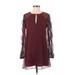 BCBGeneration Casual Dress - Shift: Burgundy Dresses - New - Women's Size 2X-Small