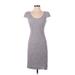 Reiss Cocktail Dress - Sheath Scoop Neck Short sleeves: Gray Print Dresses - Women's Size 4