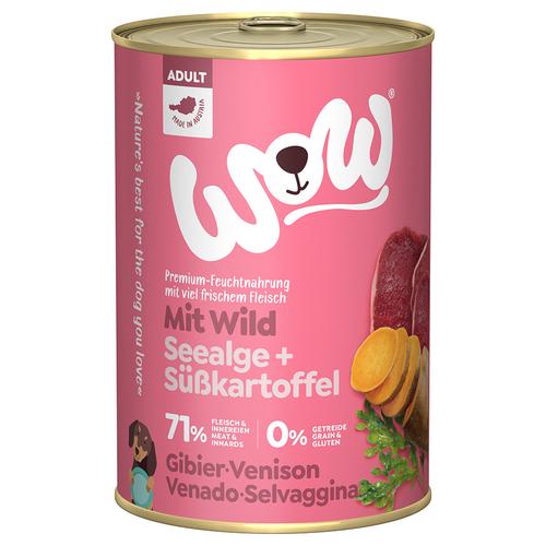 6x 400g WOW Adult Wild Hundefutter nass