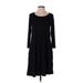 Gap Casual Dress - A-Line Scoop Neck 3/4 sleeves: Black Print Dresses - New - Women's Size Small