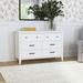 DaVinci Sawyer Farmhouse 6 Drawer 19" W Double Dresser in White | 33.75 H x 19 W x 52 D in | Wayfair M24726HW