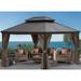 Urban Walker Steel Patio Gazebo Hardtop/Metal/Steel in Gray | 144 H x 192 W x 143.7 D in | Wayfair CA23071103