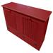 Sawdust City Solid Wood Multi-Compartments Trash & Recycling Bin Wood in Red | 30.25 H x 38.625 W x 12.5 D in | Wayfair 2027-Ored