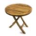 Highland Dunes Karlson Folding Teak Outdoor Side Table Wood in Brown/White | 20 H x 20 W x 20 D in | Wayfair 211300B4D12F4B169CAA89F1A7B12862