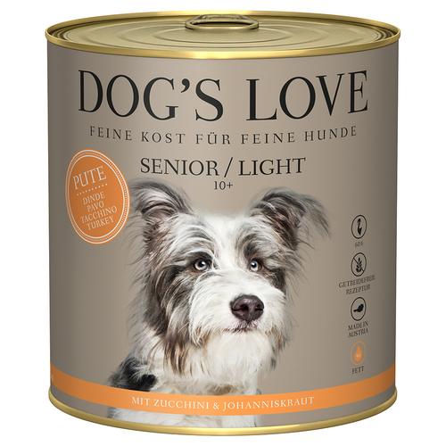 6x 800g Dog´s Love Senior/Light Pute Hundefutter nass