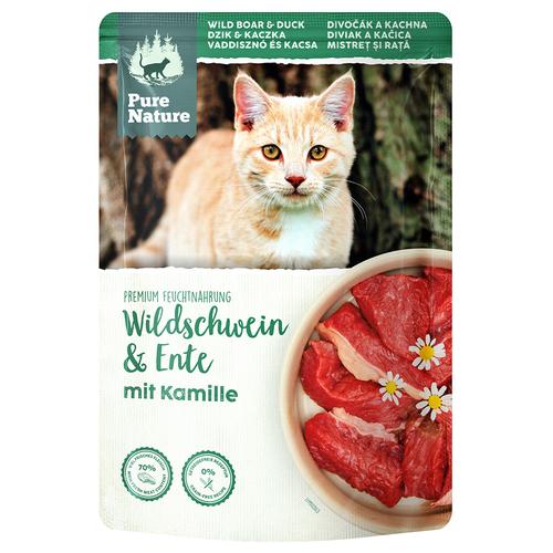 12x 85g Pure Nature Feline Wildschwein & Ente Katzenfutter nass