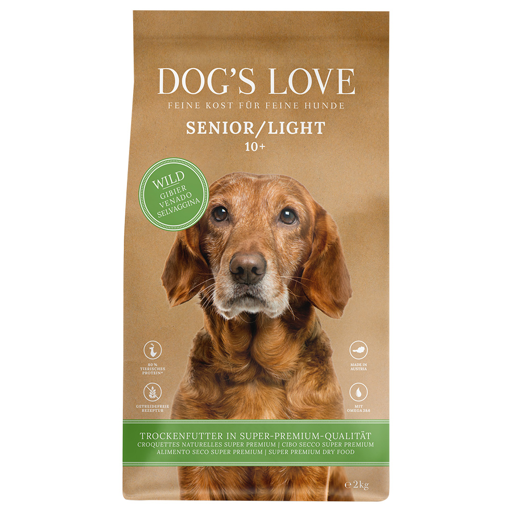2kg Dog´s Love Senior/Light Wild Hundefutter trocken