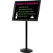 AARCO Dual Capability Neon Menu Free Standing Dry Erase Board in Black | Wayfair P-7BK