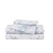 Rosalind Wheeler Audran 200 Thread Count Floral 100% Cotton Percale Sheet Set Cotton Percale in Blue | Full + 2 Pillowcases | Wayfair