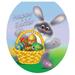 Toilet Tattoos Holiday Easter Bunny Toilet Seat Sticker, Lid Decal in Blue/Green | 12 W x 13.5 D in | Wayfair TT-E101-R