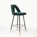 House of Hampton® Gignac 29.5" Stool Wood/Upholstered/Velvet/Metal in Green | 40.8 H x 17.7 W x 16.9 D in | Wayfair