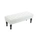 Alcott Hill® Tavin Bench Polyester/Upholstered in White/Brown | 17.25 H x 45.25 W x 17.75 D in | Wayfair B46DBAC6450249088DA94685052B399A