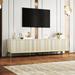 Everly Quinn TV Stand for TVs up to 75" w/ Storage Wood/Metal in Brown | 20 H x 78.7 W x 15.75 D in | Wayfair C22FF80B160949B6B878FFDA3A309008
