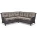 Wildon Home® Gironde 3 Piece Seating Group w/ Cushions Wicker/Rattan/Olefin Fabric Included in Gray/Brown | 35 H x 80 W x 32 D in | Outdoor Furniture | Wayfair