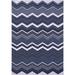 Blue 72 x 48 x 0.25 in Area Rug - Union Rustic Abani Parker PAR160A Zigzag Lines Area Rug Polypropylene | 72 H x 48 W x 0.25 D in | Wayfair