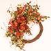 Primrue Berry Peony 24" Wreath Most Realistic Faux/Silk/Wood/Twig in Orange | 24 H x 24 W x 6 D in | Wayfair 8EE5EFF4330B49EFADDA9066C4F8824E