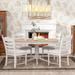 One Allium Way® Amarion Round 58" Dining Set Wood in White | 30 H in | Wayfair 929398AAE0A54A8982C21969DDF9BF73