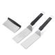 CHEFGASTRO BBQ Grillspachtel Plancha-Set, 3-teilig | 2 Grillspachtel & 1 Grillschaber | Edelstahl, Kunststoff