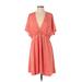 Mossimo Supply Co. Casual Dress - Popover: Orange Stripes Dresses - Women's Size 1