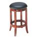 Wildon Home® 24" Counter Stool Wood/Upholstered/Leather in Black/Brown | 24 H x 16 W x 16 D in | Wayfair 0248-DI