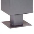 dVault 10" H Pedestal Steel in Gray | 10 H x 19 W x 19 D in | Wayfair DVCS0030P-2