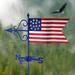 Good Directions Americana Flag Weathervane Aluminum/Metal in Blue/Gray/Red | 24 H x 11 W x 24 D in | Wayfair 836R