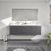 Eviva Axis 72 Inch Grey Double Sink Bathroom Vanity