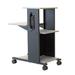 Luxor WorkplaceEssentials 4-Shelf Presentation Station AV Cart w/ Cabinet Metal in Black/Gray | 38.5 H x 18.25 W x 34.5 D in | Wayfair WPS4E