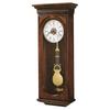 Howard Miller® Chiming Key-Wound Wall Clock Wood/Metal in Brown | 35.75 H x 14.75 W x 6.75 D in | Wayfair 620433