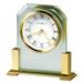 Howard Miller® Alarm Clocks Analog Glass Quartz Tabletop in Brass in Yellow | 5.75 H x 5.5 W x 1.75 D in | Wayfair 613573