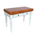 John Boos American Heritage Prep Table w/ American Cherry Top Wood in Brown/Red/White | 34.5 H x 48 W x 24 D in | Wayfair CHY-CUCR05-AL