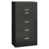 HON Brigade 5 Drawer Lateral Filing Cabinet Metal/Steel in Gray/Black | 64.25 H x 36 W x 18 D in | Wayfair 685LS