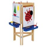 Jonti-Craft® 3 Way Double Sided Board Easel Wood in Brown | 36 H x 24 W x 30.5 D in | Wayfair 0653JC