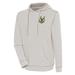 Men's Antigua Oatmeal Milwaukee Bucks Axe Bunker Tri-Blend Pullover Hoodie