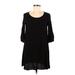 Kimchi Blue Casual Dress - Shift Scoop Neck 3/4 sleeves: Black Print Dresses - Women's Size Medium