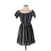 SWS Streetwear Society Casual Dress - Mini: Black Marled Dresses - Women's Size Small